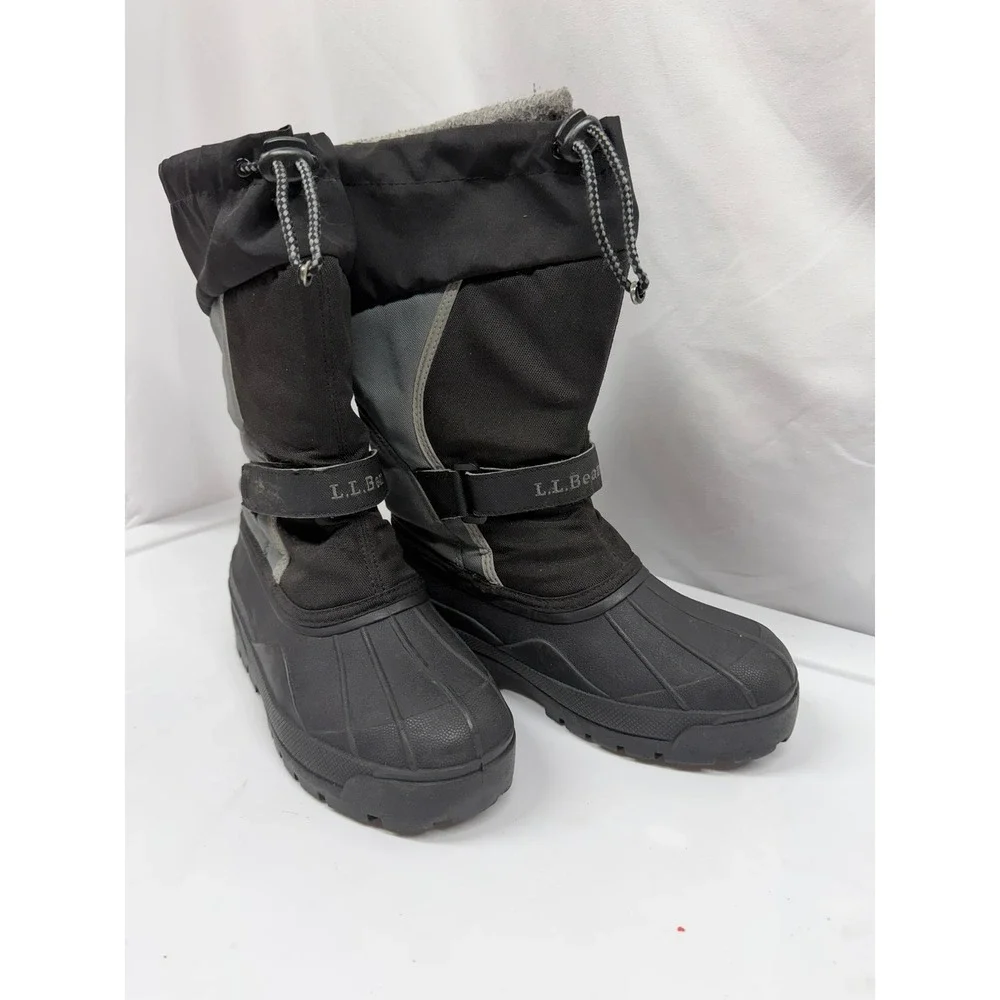 LL Bean‎ Kids' Northwoods Winter Snow Boots in Graphite and Black Sz 4
